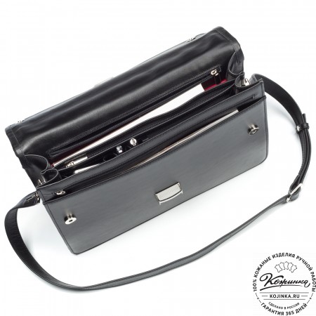 Кожаный портфель "Брест" (черный)